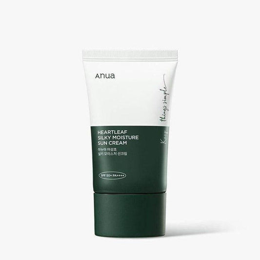 Anua Heartleaf Silky Moisture Sun Cream SPF50+ - SPF Moisturizing Sunscreen - Anua -- United Arab Emirates -- Pinky Cosmetics
