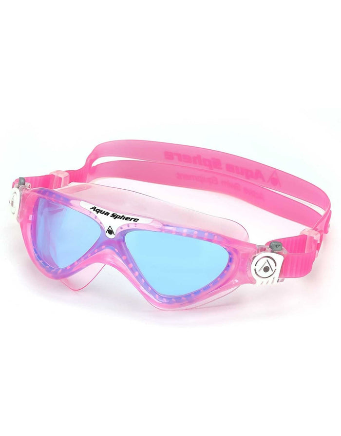 Aqua Sphere Vista junior pink purple swim goggles with clear lenses