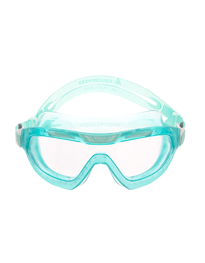 Teal Aqua Sphere Vista XP swim mask with clear lens