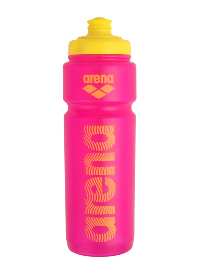 Arena Water Bottle 750ml with pink body and yellow cap