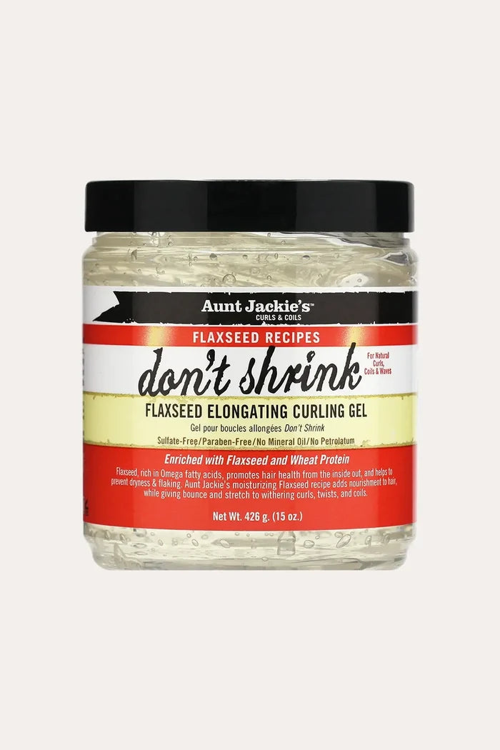 AUNT JACKIES DON'T SHRINK FLAXSEED ELONGATING CURLING GEL AUNT JACKIE'S