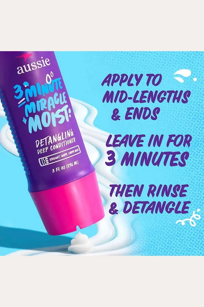 AUSSIE 3 MINUTE MIRACLE MOIST DEEP CONDITIONER 8oz AUSSIE