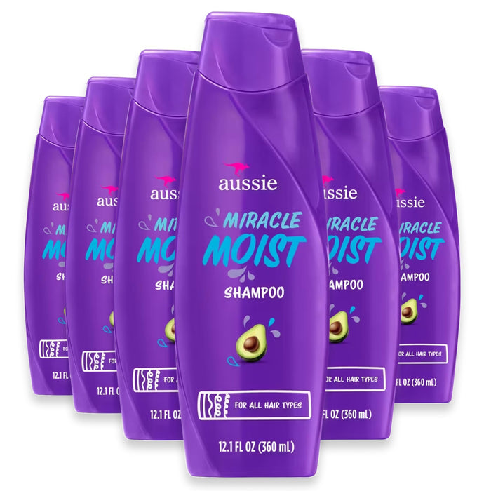 Aussie Shampoo, Miracle Moist , 12.1 fl oz – 6 Pack