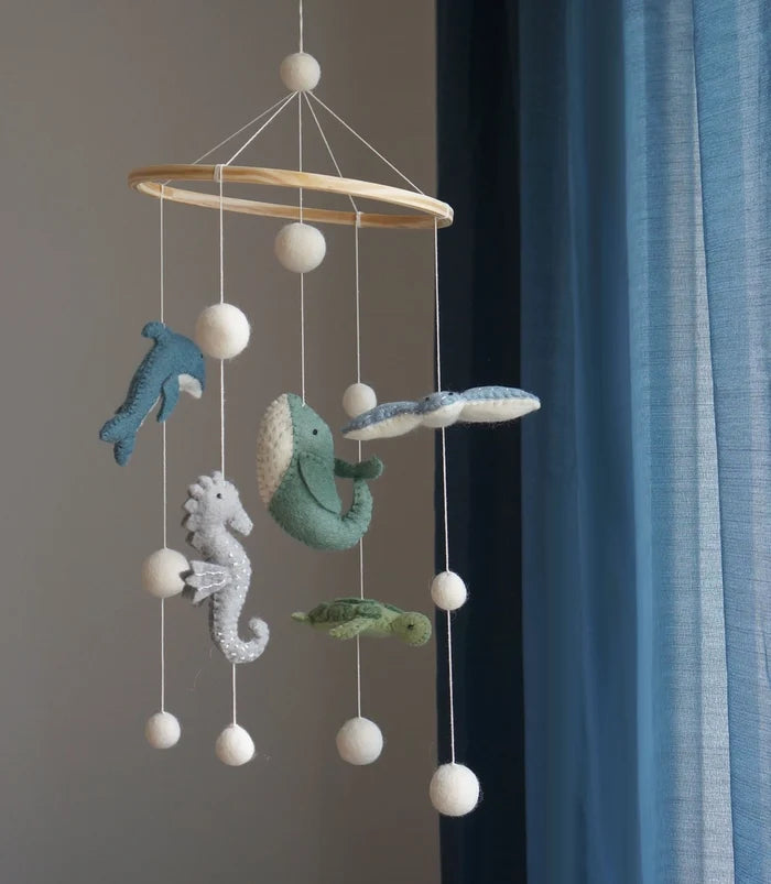 Gamcha - Baby Decoration Mobile - Seaworld - Blue