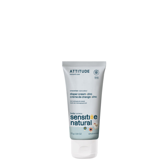 Natural Baby Diaper Cream ATTITUDE, Sensitive Skin Baby, Unscented 60825_en?_main?