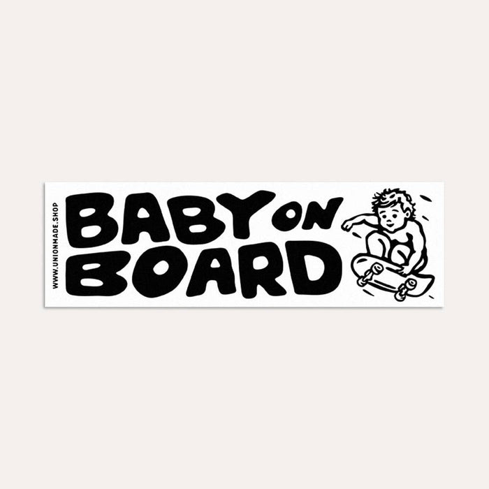 Baby On Board Skater Bumper Sticker