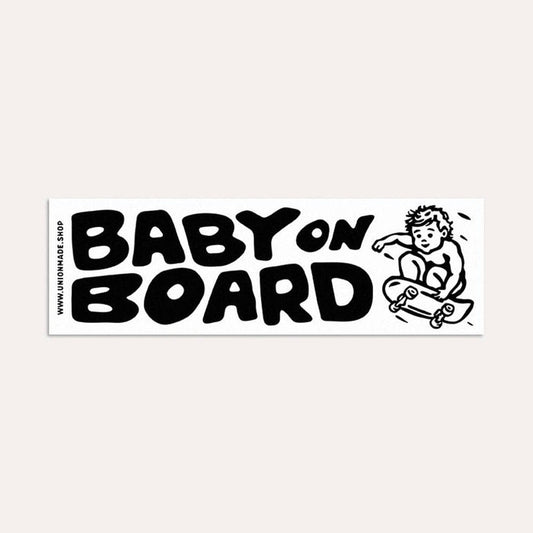 Baby On Board Skater Bumper Sticker