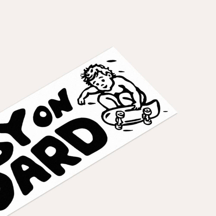 Baby On Board Skater Bumper Sticker