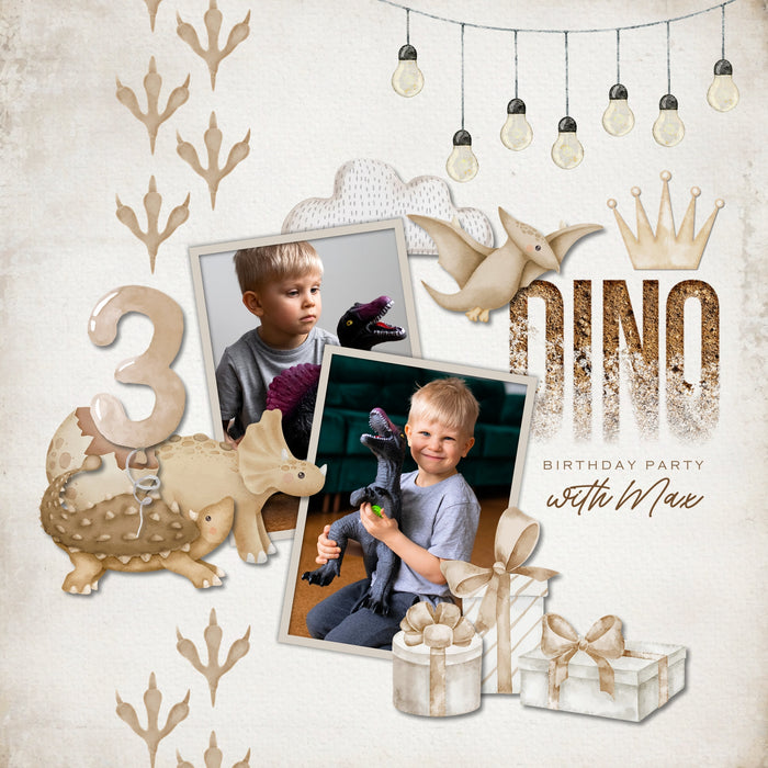 Capture the special moments of your baby boy or baby girl with this neutral and versatile baby digital scrapbooking kit by Lucky Girl Creative digital art that adds a touch of watercolor to your page. Add these beautiful embellishments, pretty patterned papers, and clusters to recall your newborn baby memories, create unique baby announcements, and baby shower gifts. Great for newborn baby pages and Baby's 1st Year albums, too!! Embellishments include butterfly, snail, bunny, rabbit, deer, dog, Greyhound.