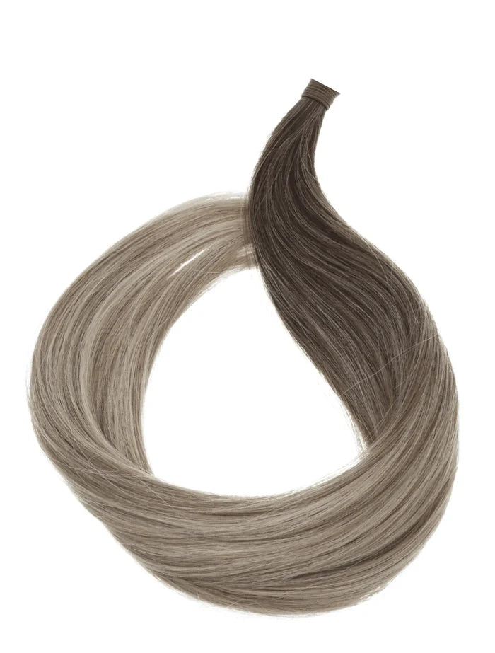 Balayage Dark Brown (#2) to Ash Blonde (#60) 20" Keratin Tip