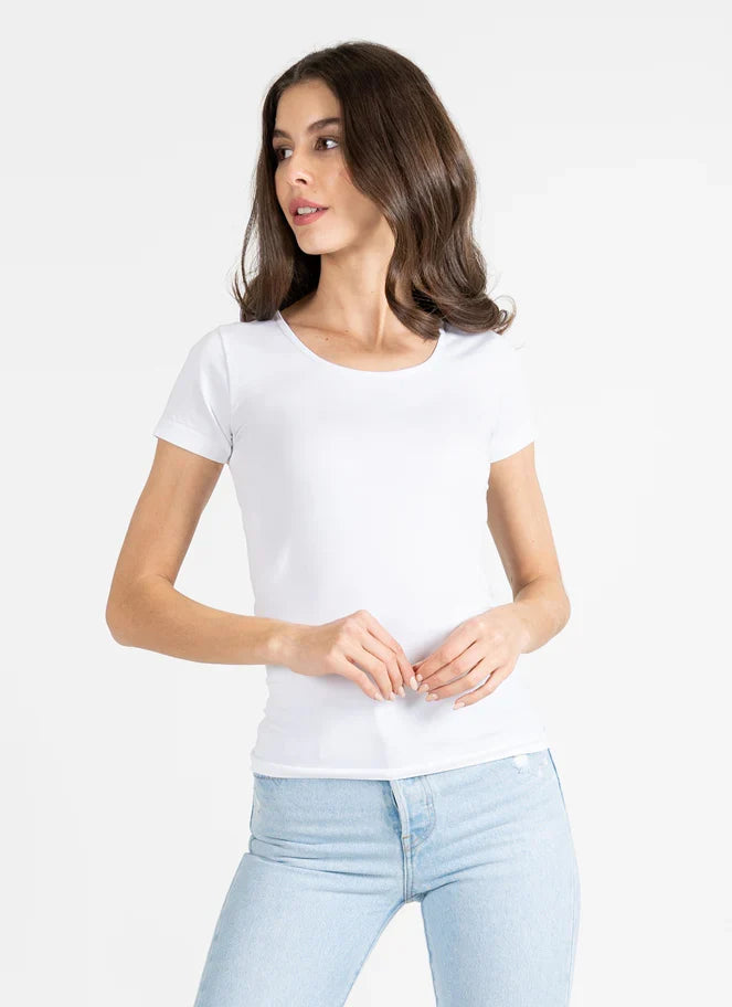 Bamboo Classic Short Sleeve Top - Effortless Elegance