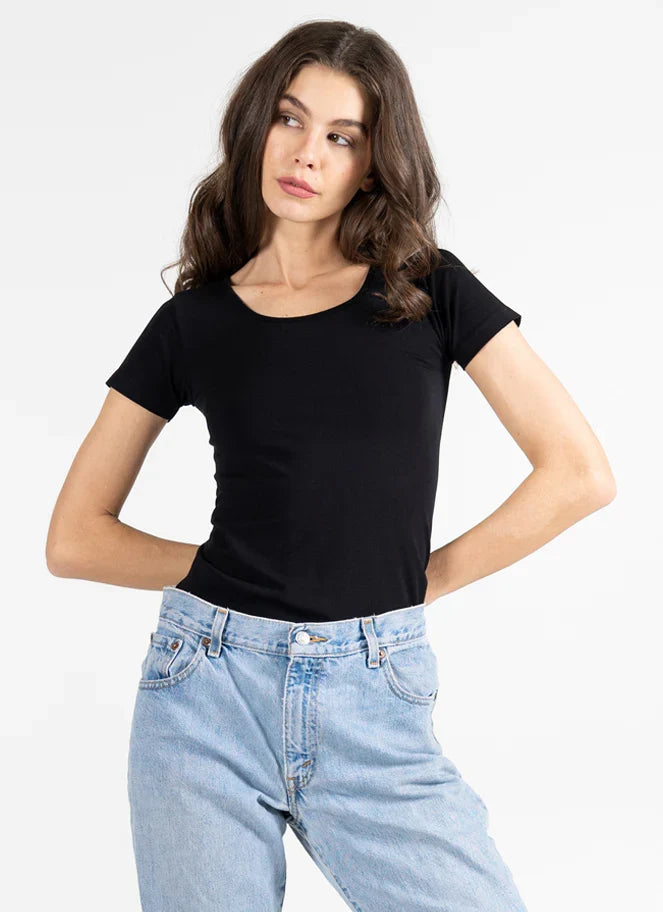 Bamboo Classic Short Sleeve Top - Effortless Elegance