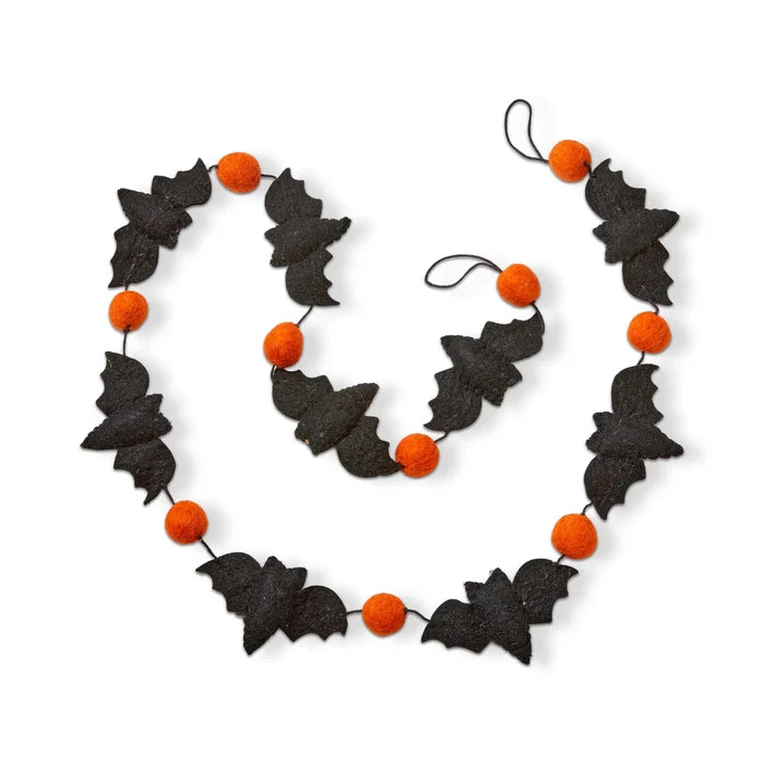 Bat Wool Felt Garland