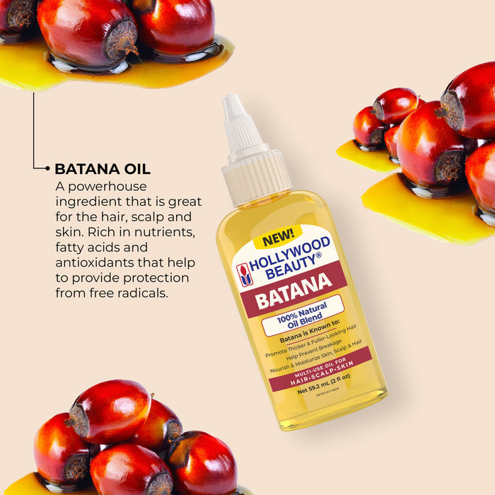 Batana 100% Natural Oil Blend for Hair, Scalp, Skin, and Nails - 2 fl oz
