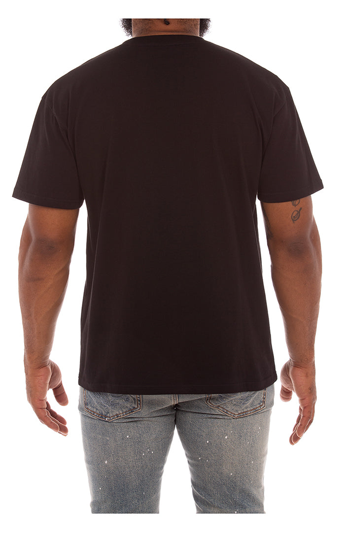 Black Billionaire Boy's Club BB Denim Helmet Short Sleeve Knit Shirt with Style Number 851-1312