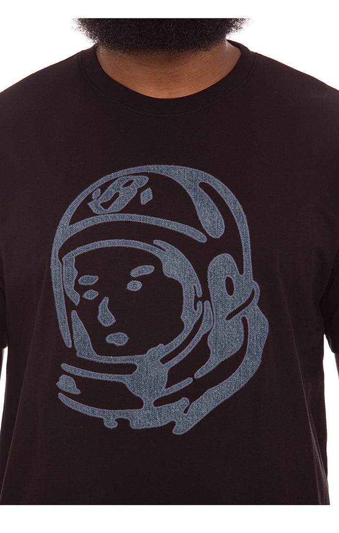 Men's Black BBC BB Denim Helmet Short Sleeve Knit Shirt featuring Style  851-1312