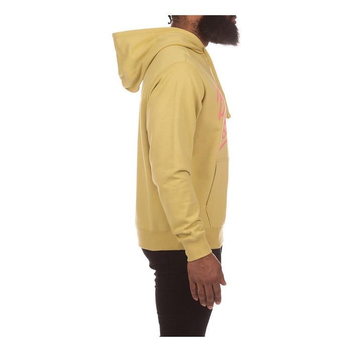 BBC Leek Green BB Script Hoodie (831-7309) in a lifestyle setting, paired with jeans and sneakers for a casual look