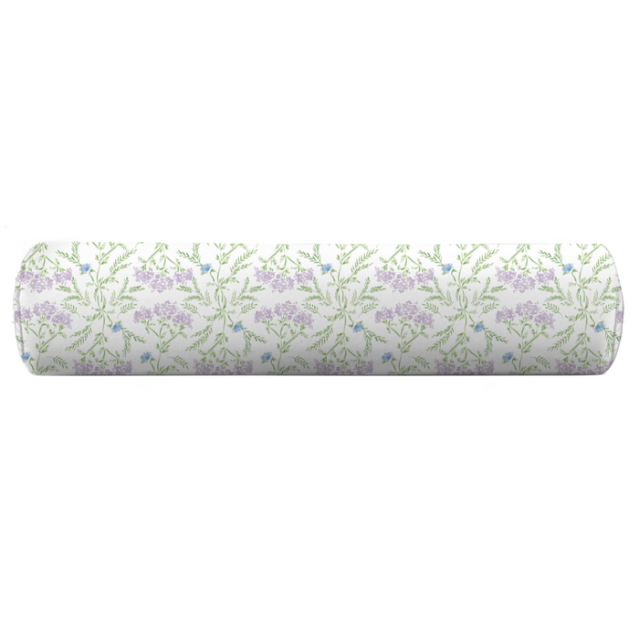 Bea in Lilac Camilla Moss Bolster Cover