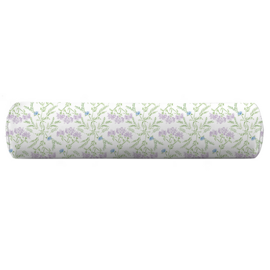 Bea in Lilac Camilla Moss Bolster Cover