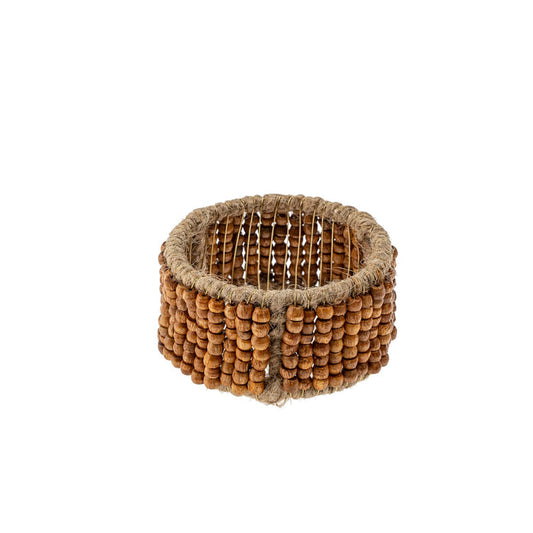 Beaded Napkin Ring-Natural
