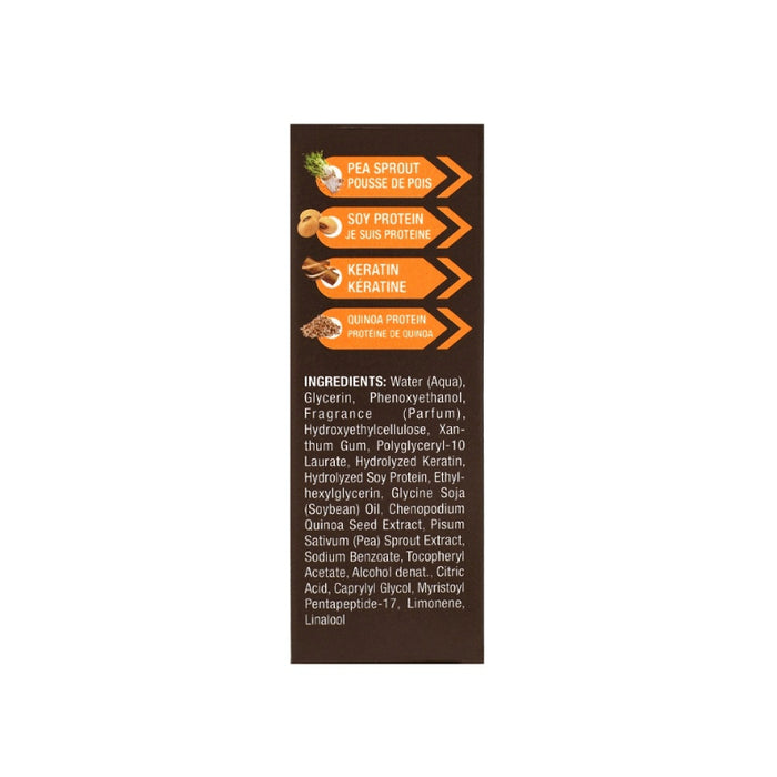 Beard Guyz beard repair serum box back label showing ingredients and icons pea sprout soy protein keratin quinoa protein