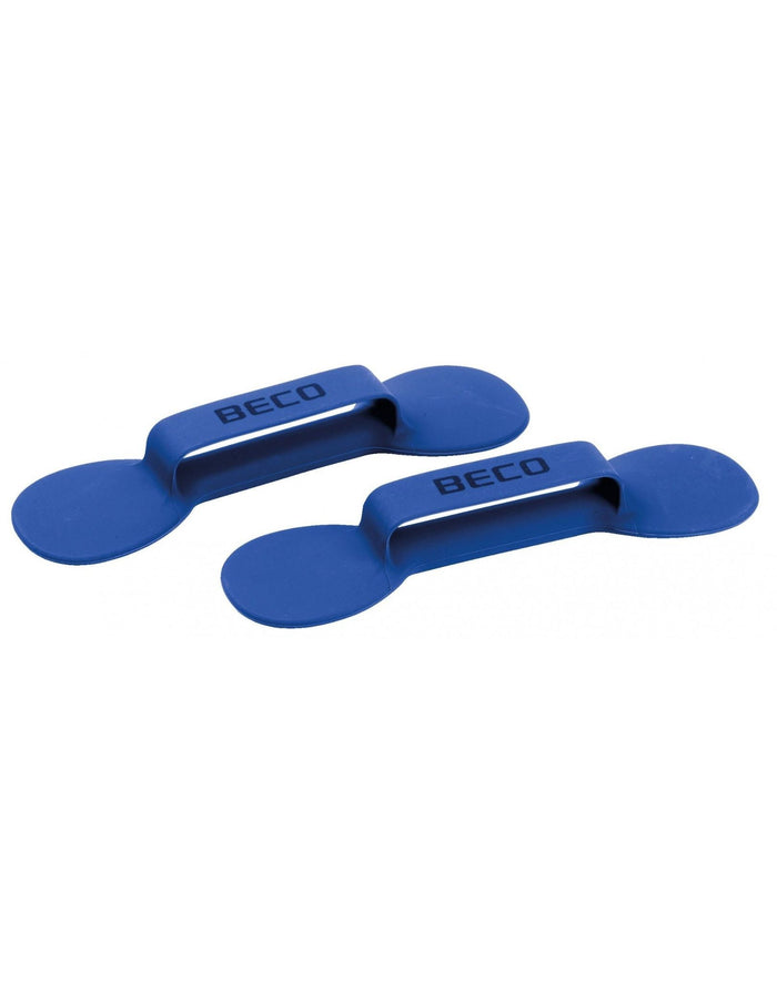 Blue BECO beco pet door handles with rounded ends for aqua aerobics exercise aid