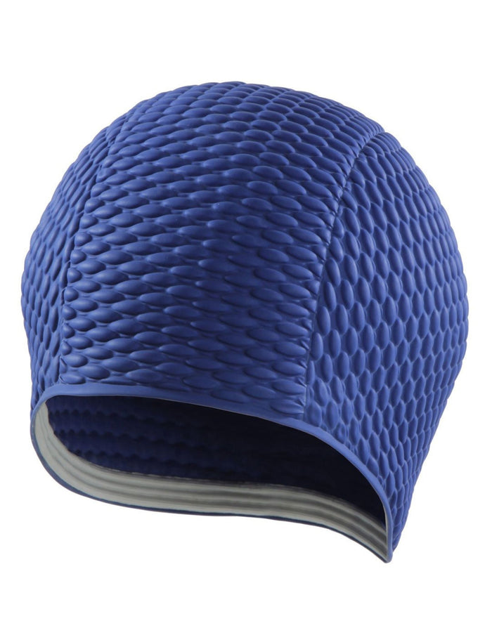 Royal blue BECO latex bubble cap with honeycomb texture