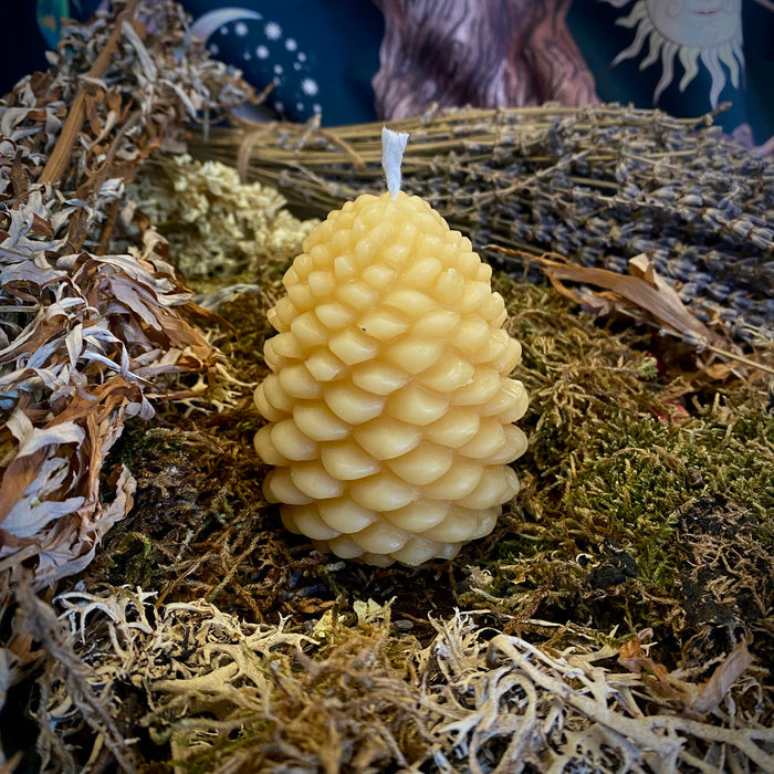 Beeswax Pinecone Shaped Candle