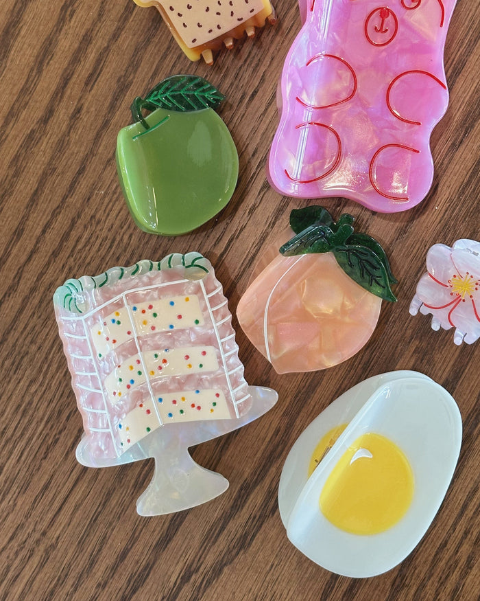 birthday cake hair clip
