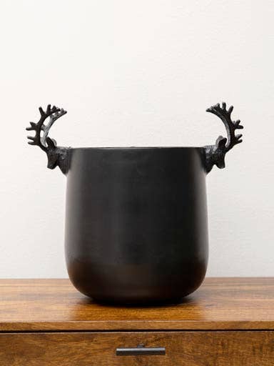 Black ice bucket deer heads - Magnolia Lane co. Home + Garden + Gift