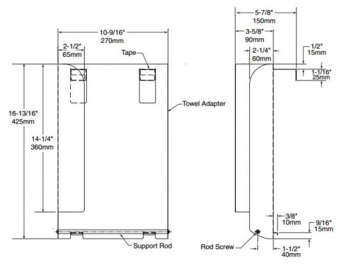 BOBRICK TowelMate B3803-130 Accessory for Towel Dispensers