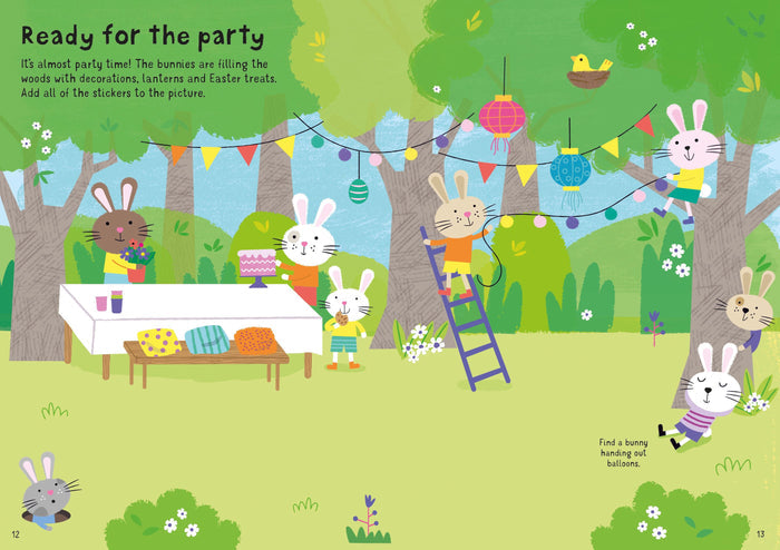 Book - Little First Stickers Easter Bunnies - Spread 1