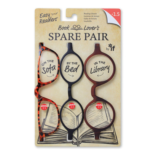 Book Lover's Spare Pair Reading Glasses Set of 3