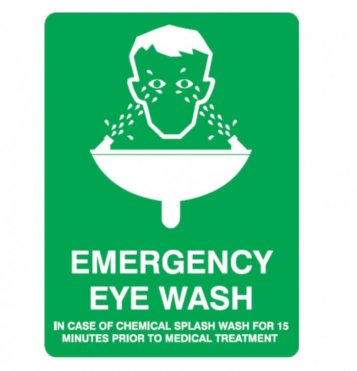 Brady Safety Signs Emergency Eye Wash Safety Sign