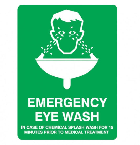 Brady Safety Signs Emergency Eye Wash Safety Sign