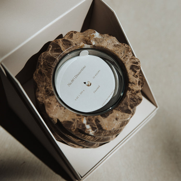 Brown Emperador Marble Roped Vessel - Magnolia Lane co. Home + Garden + Gift