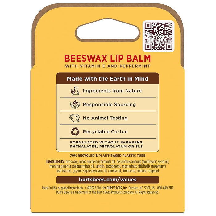 Burt’s Bees Lip Balm, 0.15oz - 4 Ct - 12 Pack