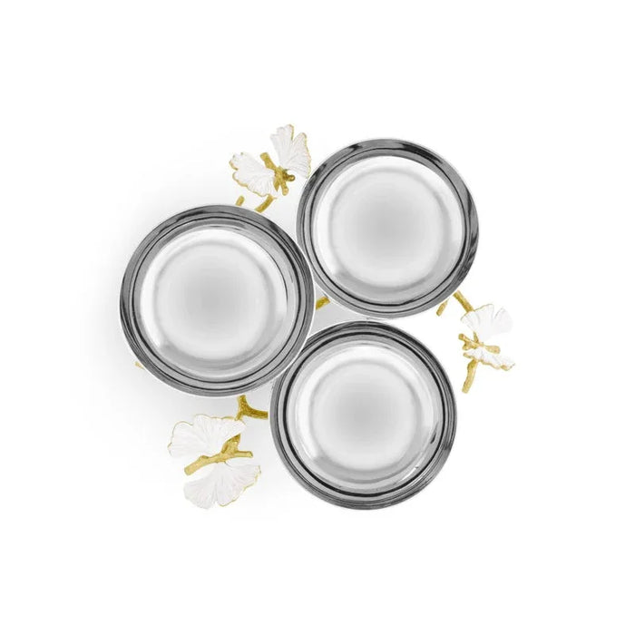 Michael Aram Butterfly Gingko Gold Triple Bowl
