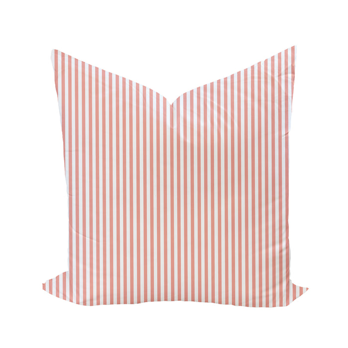 Carlisle Stripe Pillow Cover in Coral