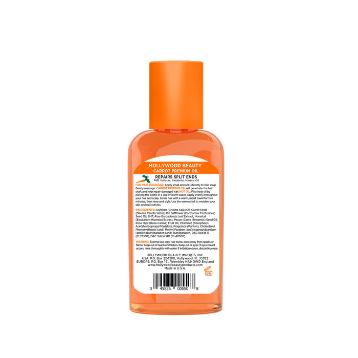 Carrot Premium Oil for Hair, Scalp, Skin, and Nails - 2 fl oz