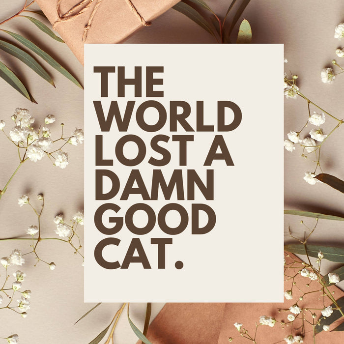 Cat Loss Sympathy Card