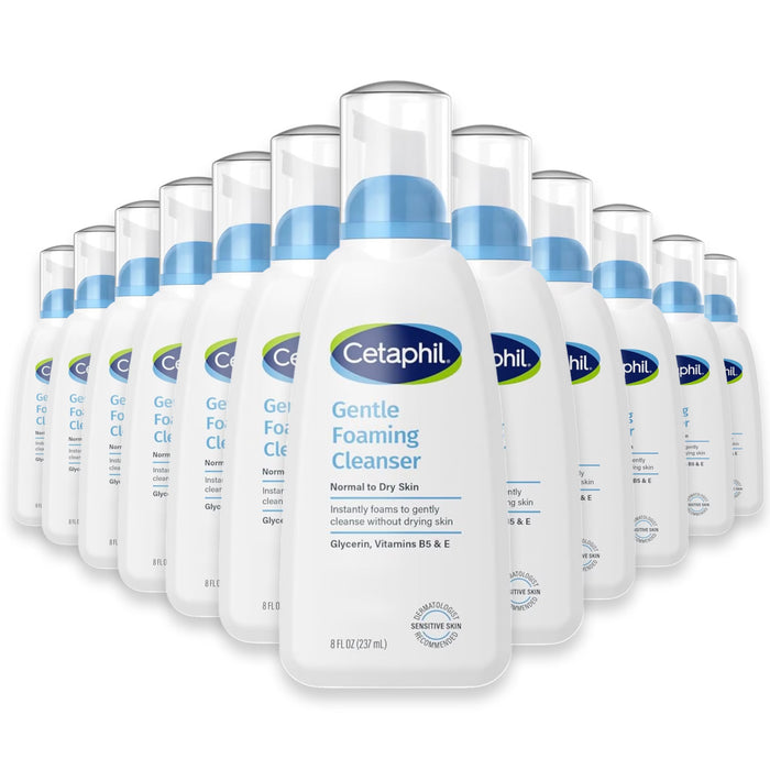 Cetaphil Gentle Foaming Cleanser, 8oz - 12 Pack