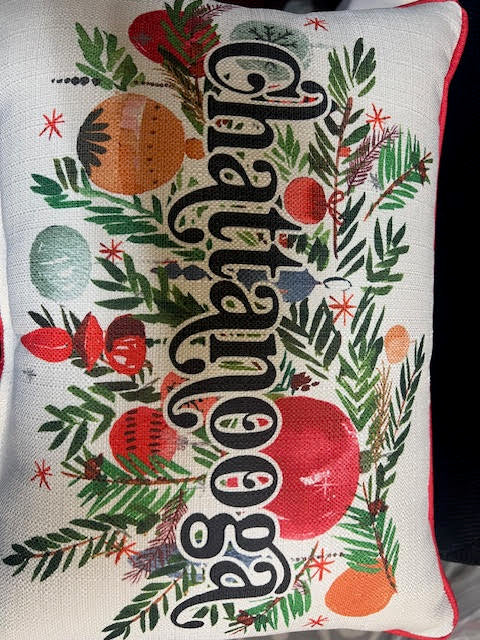 Chattanooga Charming Christmas Hometown Pillow