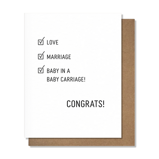 Checklist New Baby Card