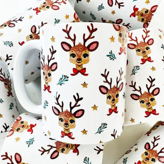 Christmas Reindeer Ceramic Christmas Coffee Mug