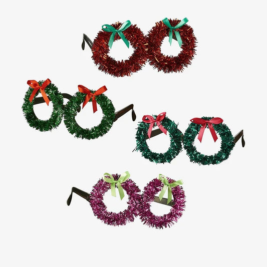 Christmas Wreath Glasses (Assorted)