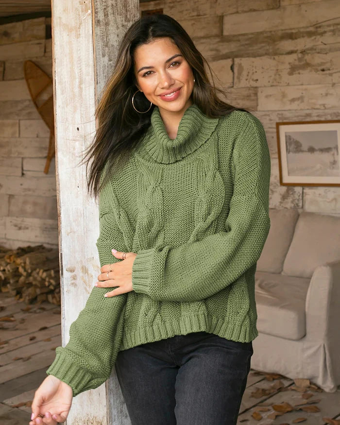 Cider House Cropped Turtleneck Sweater