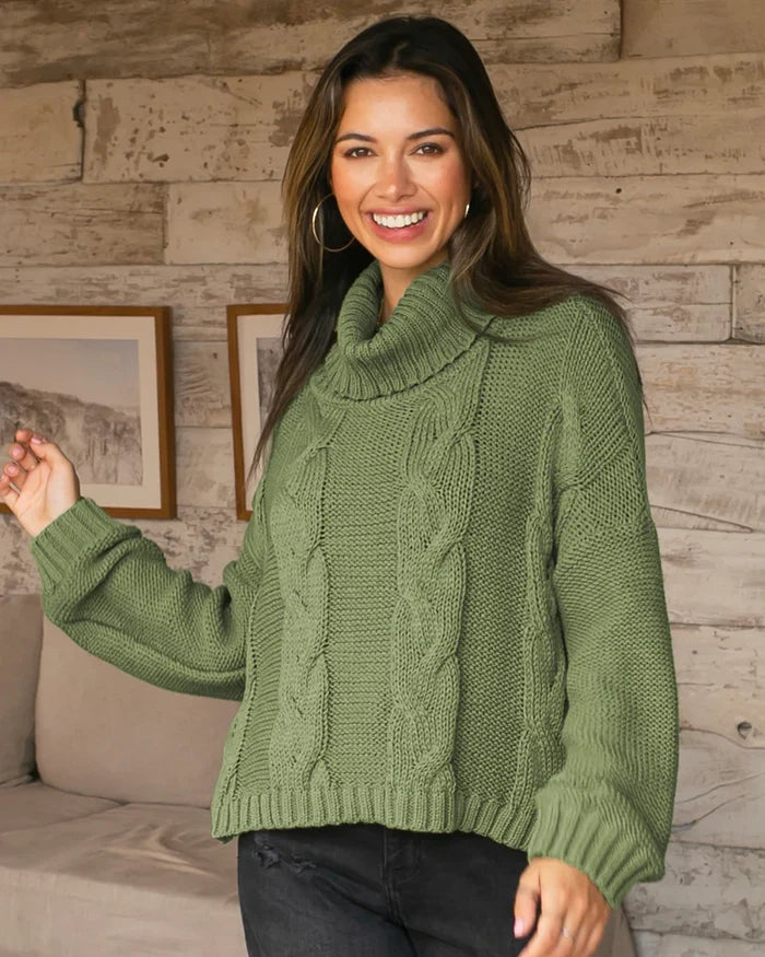 Cider House Cropped Turtleneck Sweater