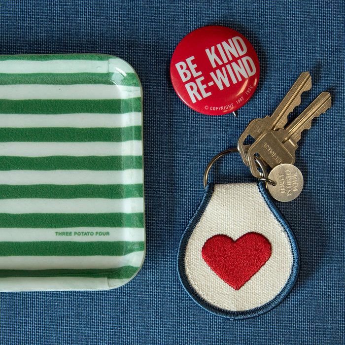 Classic Heart Large Patch Keychain