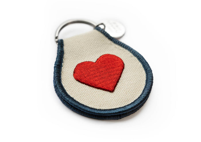 Classic Heart Large Patch Keychain